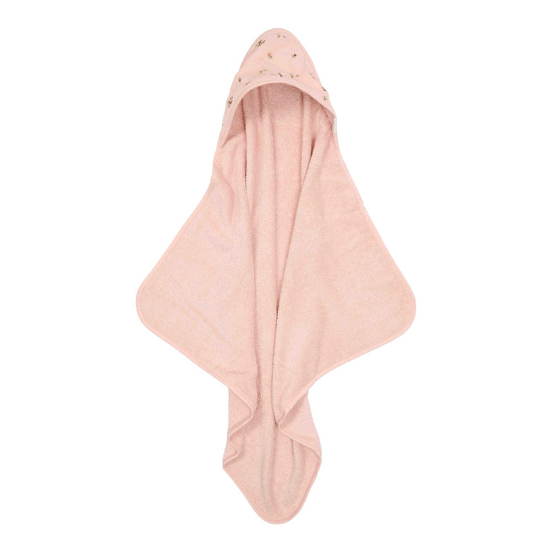 Embroidered hooded towel Blossom 75 x 75 cm | Little Dutch