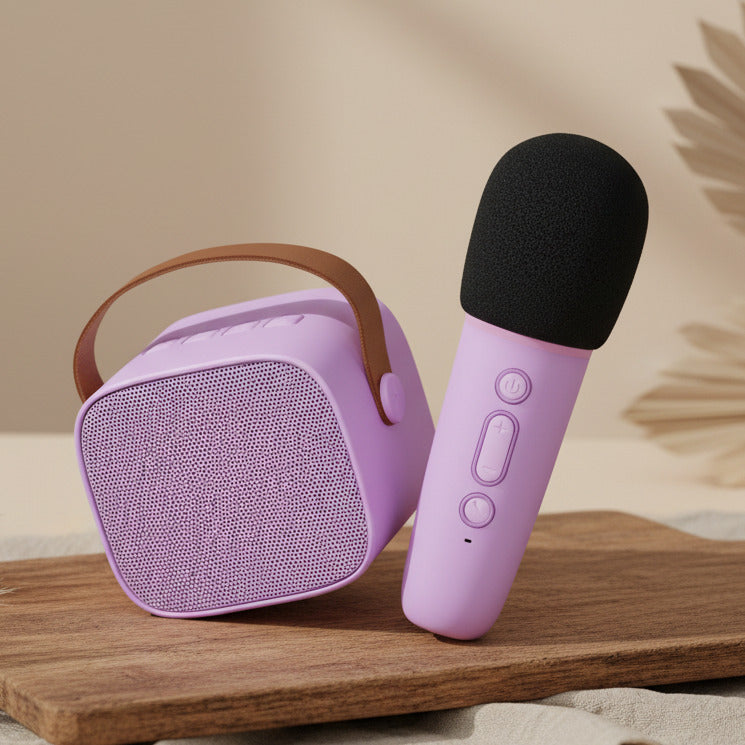 Karaoke Set - Bluetooth Speaker & Microphone Purple | Lalarma