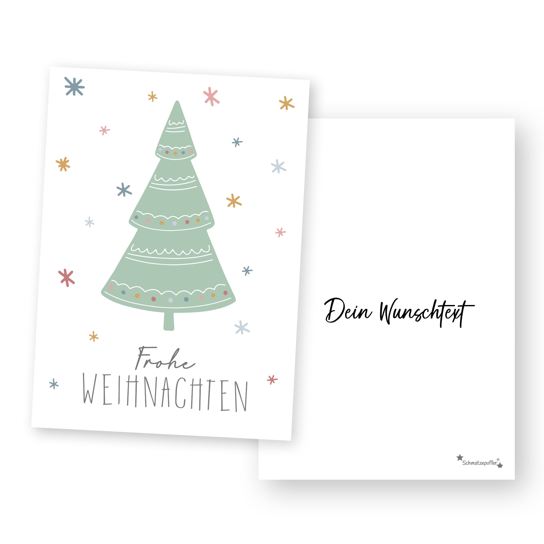 Carte de vœux personnalisée "Joyeux Noël" - Sapin
