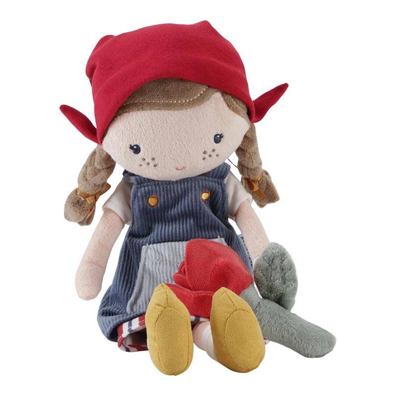 Personalized Cuddly Doll Pink with Tulips – Loving Gift for Girls