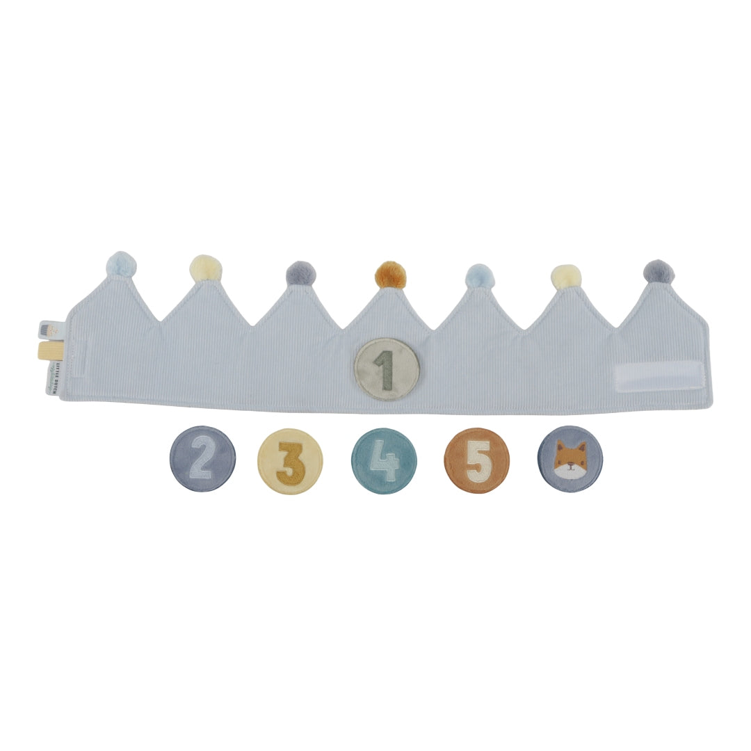 Blue birthday crown