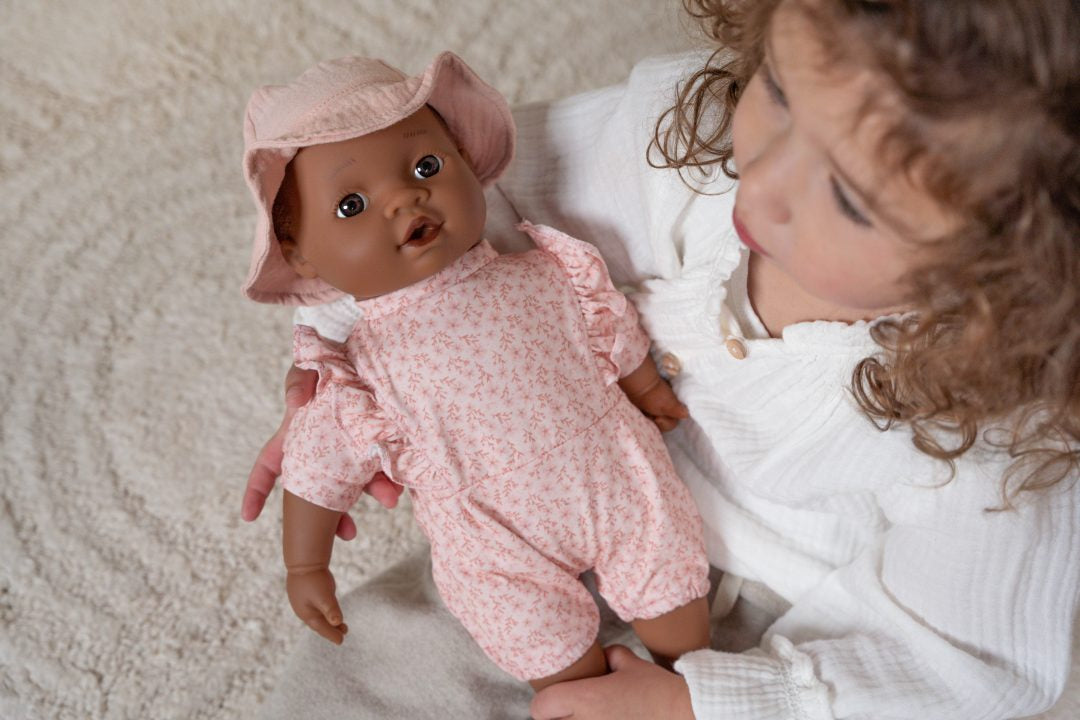 Personalized Doll Clothes with Name – Pink Set for Dolls 33–36 cm