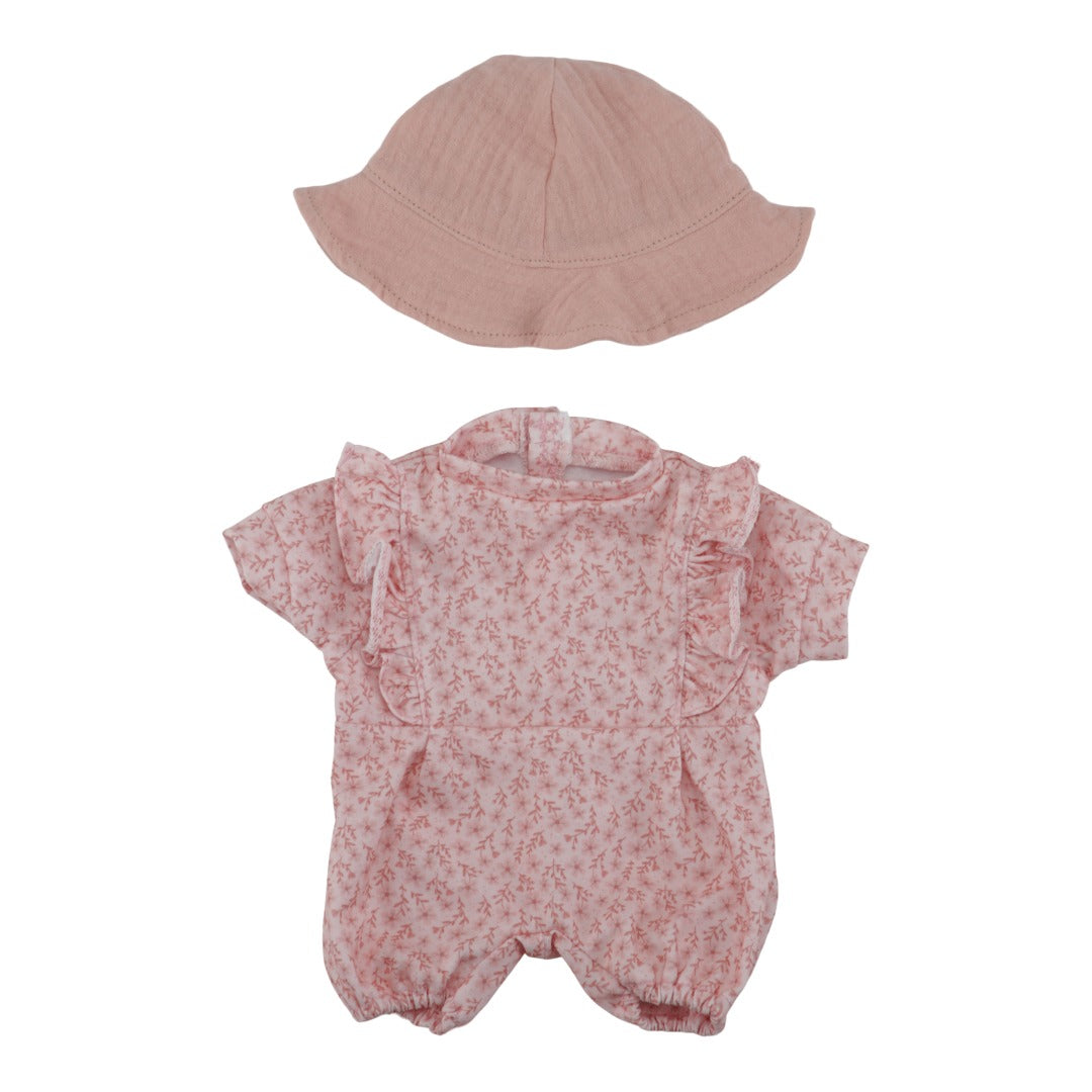 Personalized Doll Clothes with Name – Pink Set for Dolls 33–36 cm