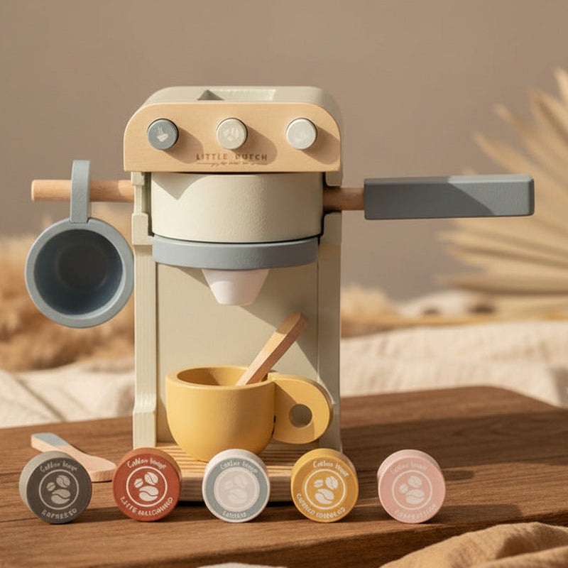 Small wooden coffee machine, mint