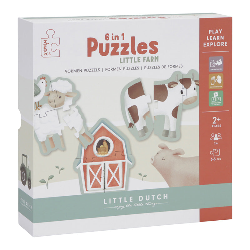 6 in 1 Puzzle Set Little Farm