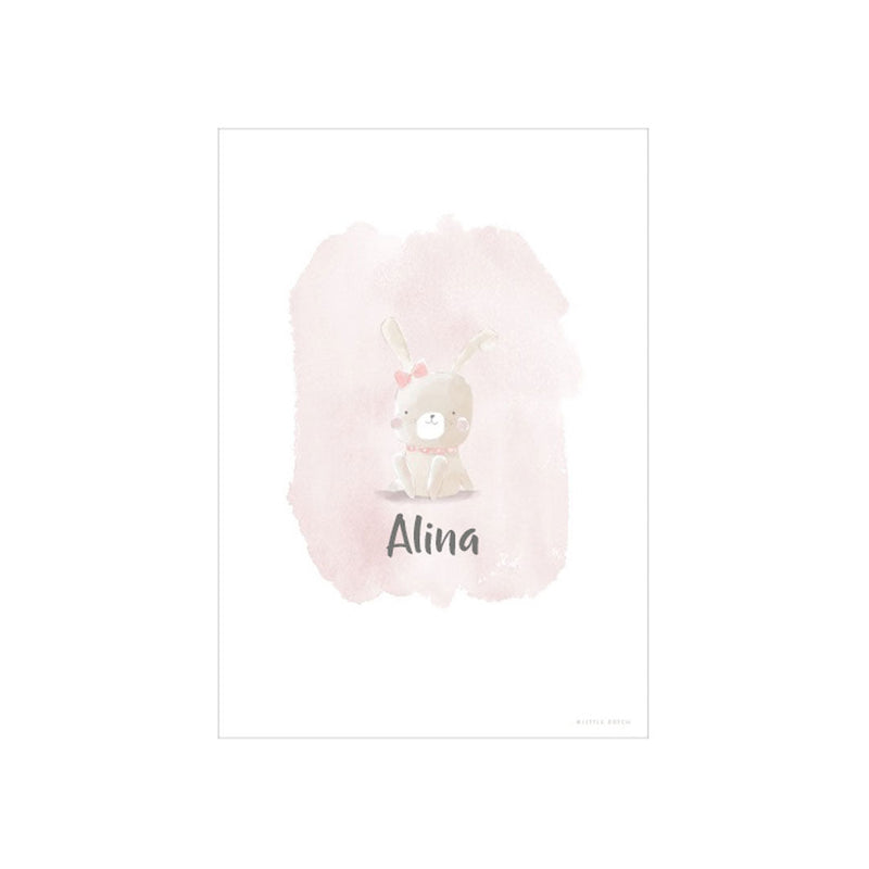 Poster A3 Rabbit & Bear "printed on both sides" | Little Dutch