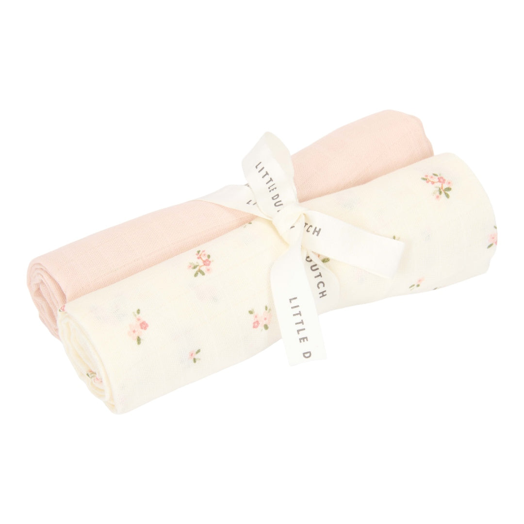 Musselintuch Swaddles 70 x 70 cm Fairy Blossom / Blossom | Little Dutch