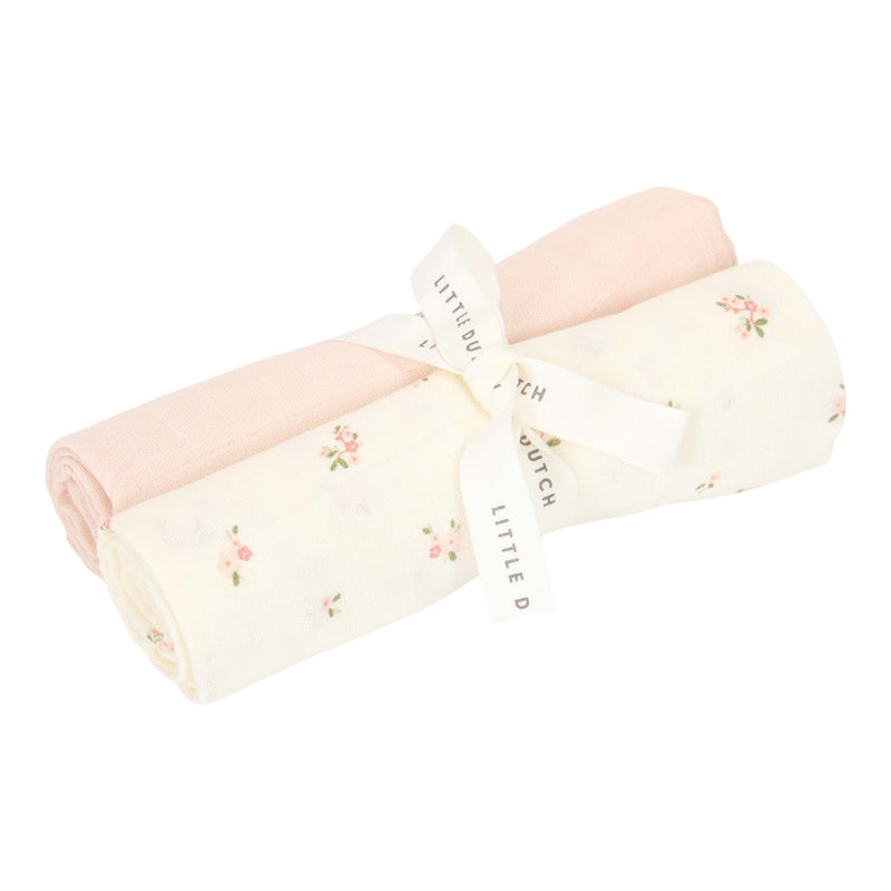 Musselintuch Swaddles 70 x 70 cm Fairy Blossom / Blossom | Little Dutch