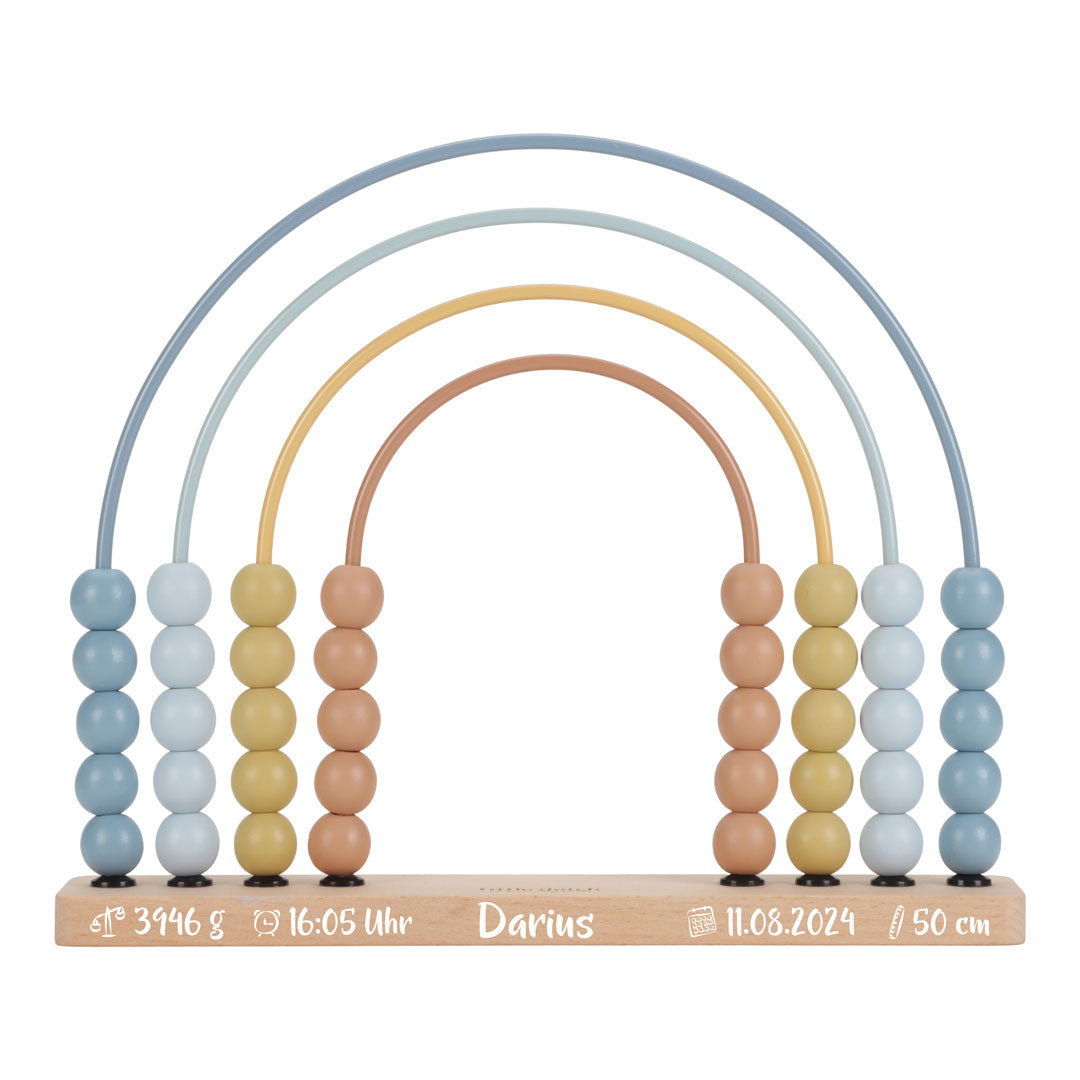 Rainbow Abacus Forest Friends Blue – Wooden Educational Toy