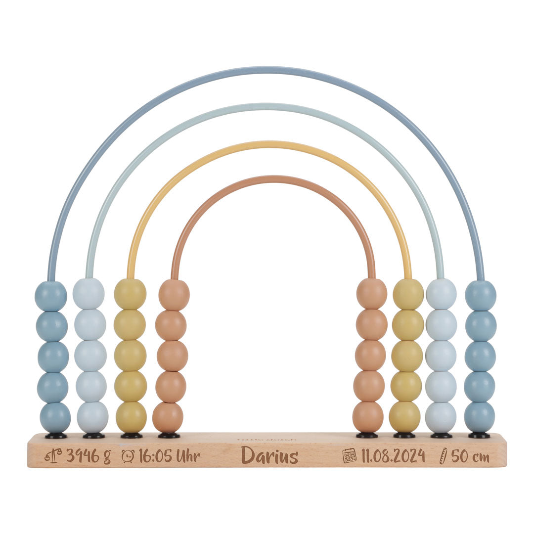 Rainbow Abacus Forest Friends Blue – Wooden Educational Toy