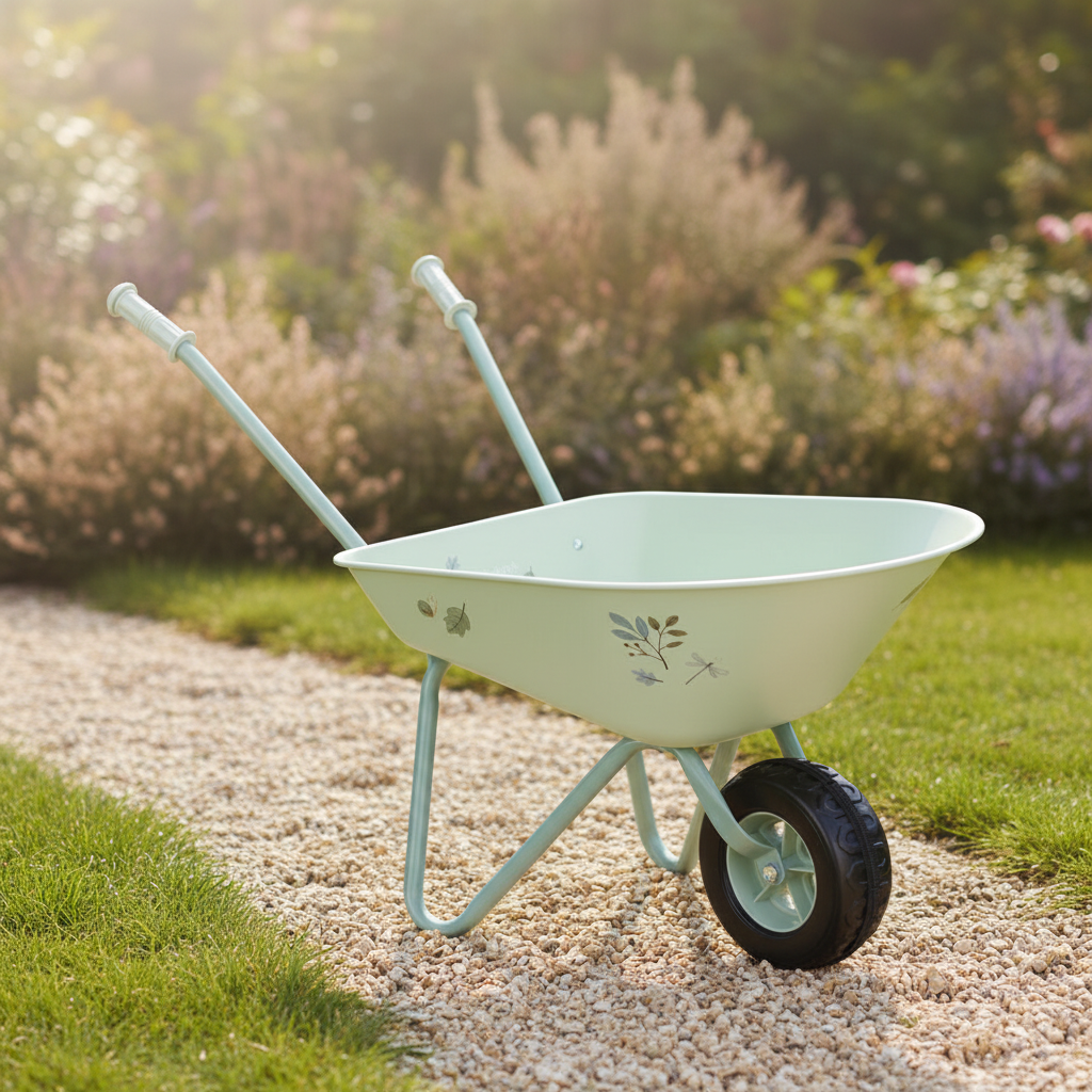 Brouette Enfant Verte – Jouet de Jardin pour Enfants