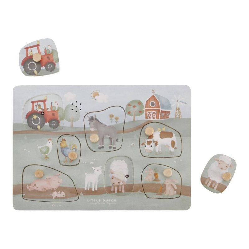 Peg Puzzle with Sound Little Farm