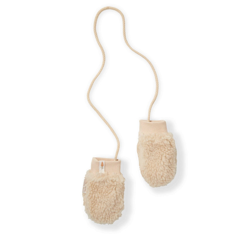 Teddy Mittens Sand – Warm Baby Gloves for Newborns