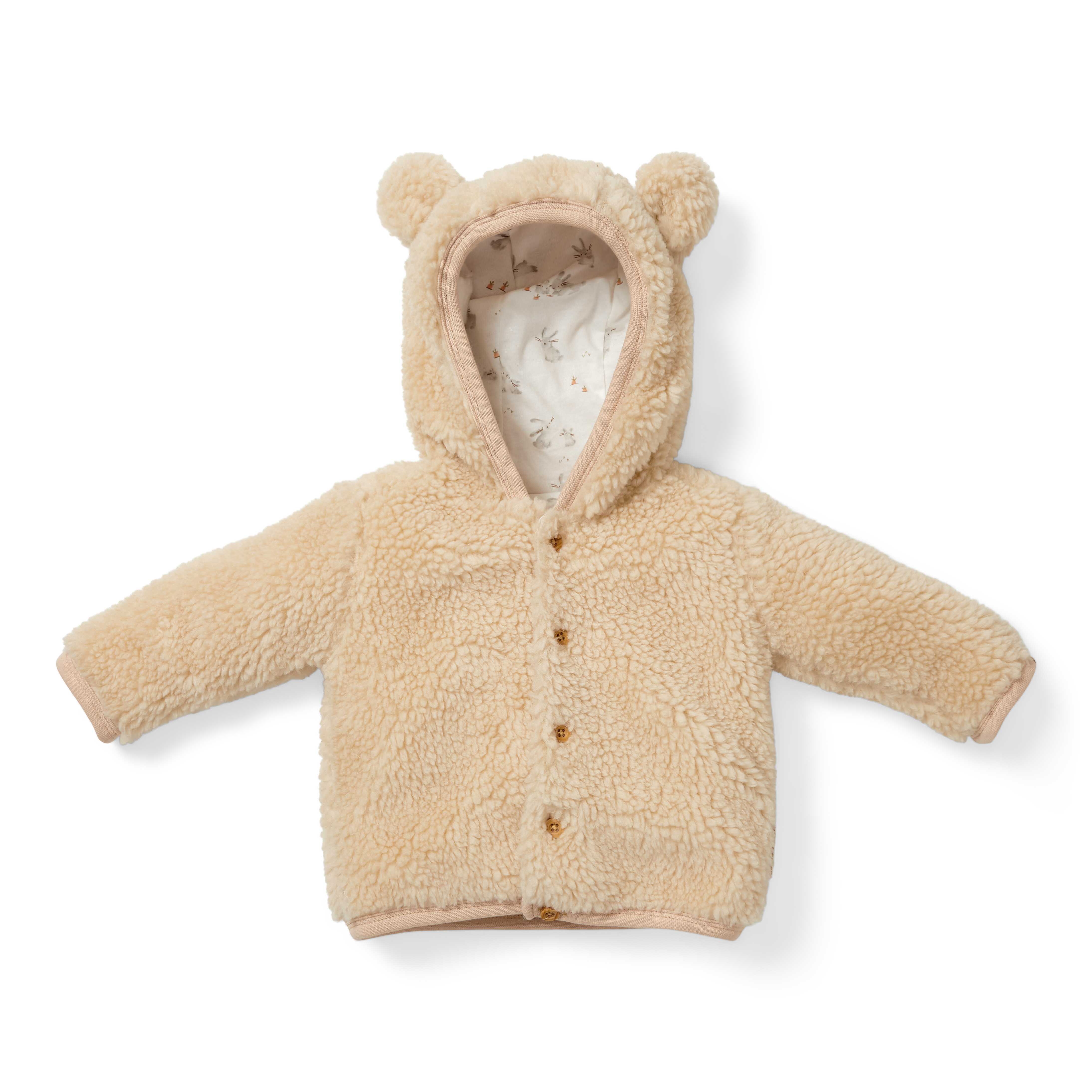 Teddy Jacket Sand for Newborn Babies