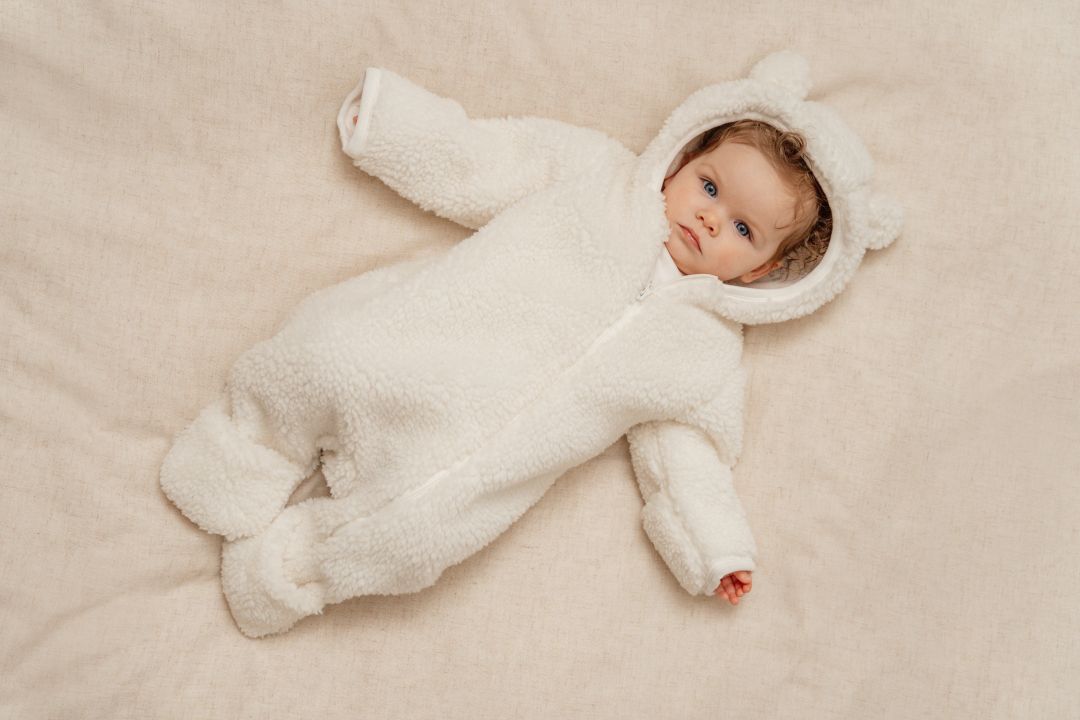 Teddy-Strampler Baby Bunny, Off White | Little Dutch