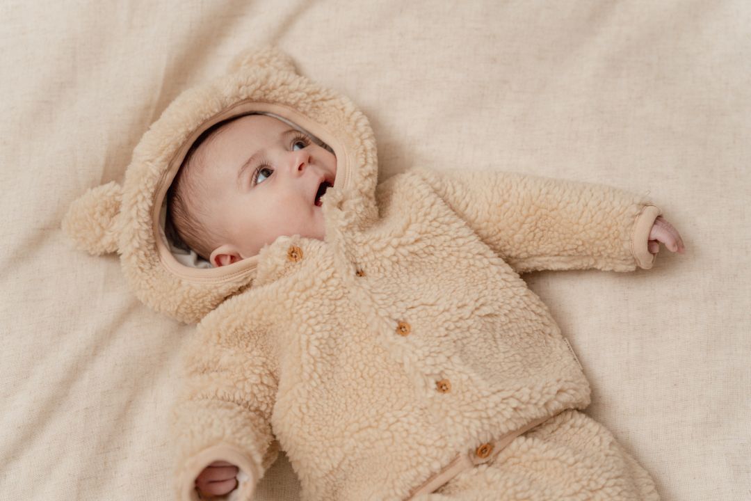 Teddy-Jacke Baby Bunny, Sand | Little Dutch