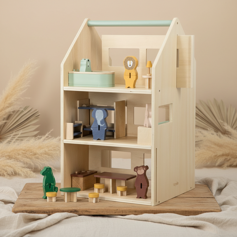 Wooden playhouse with accessories | Trixie