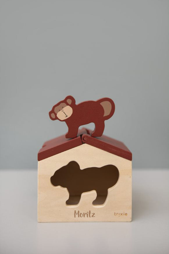Jeu d'association de formes en bois – M. Singe | Trixie