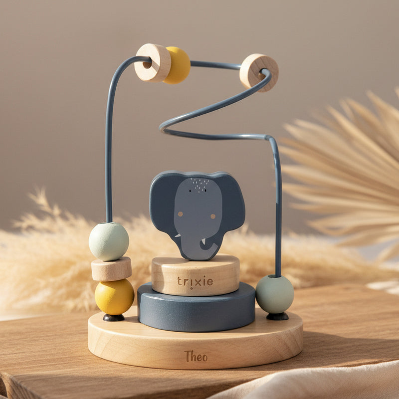 Motorikschleife Holz - Frau Elefant | Trixie
