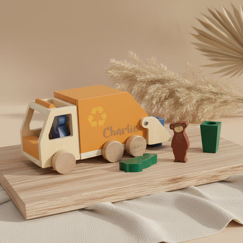 Wooden garbage truck | Trixie