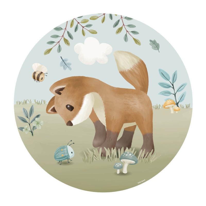 Non-woven wallpaper round Forest Friends | Little Dutch