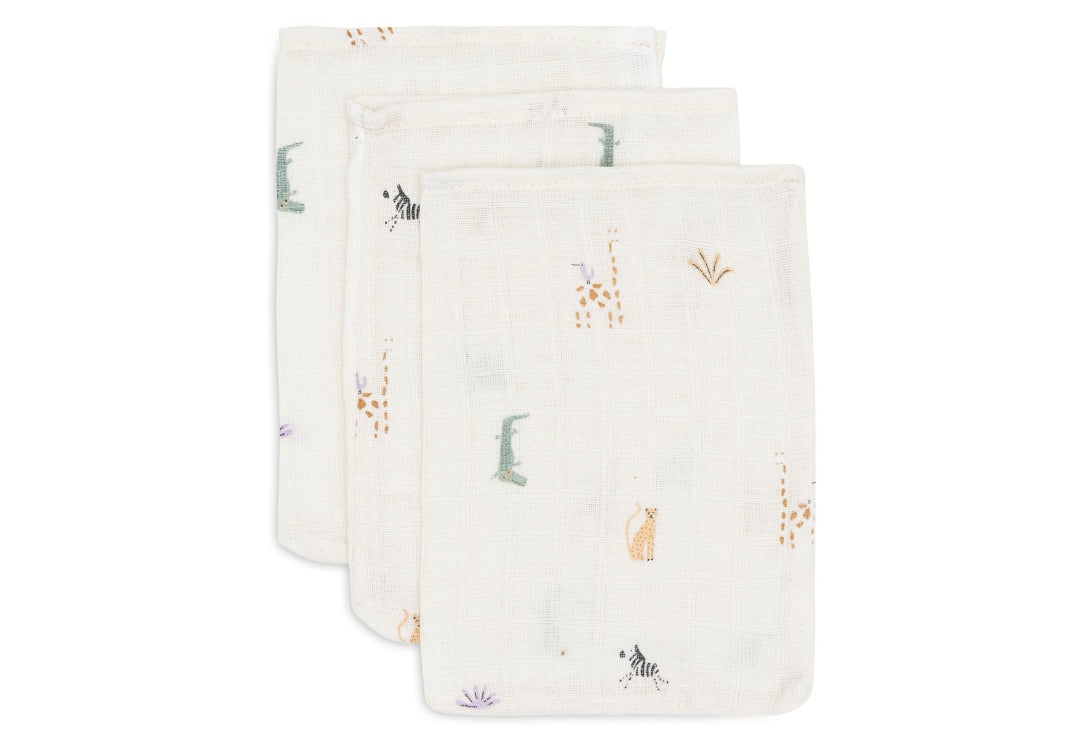 Washcloth set of 3 15 x 20 cm Jungle Jambo | Jollein