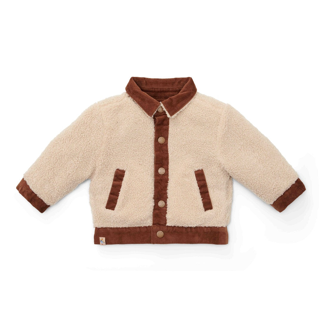 Reversible Jacket Brown Sand for Babies and Children