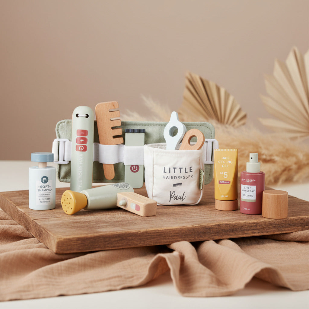Set de coiffure en bois pour enfants