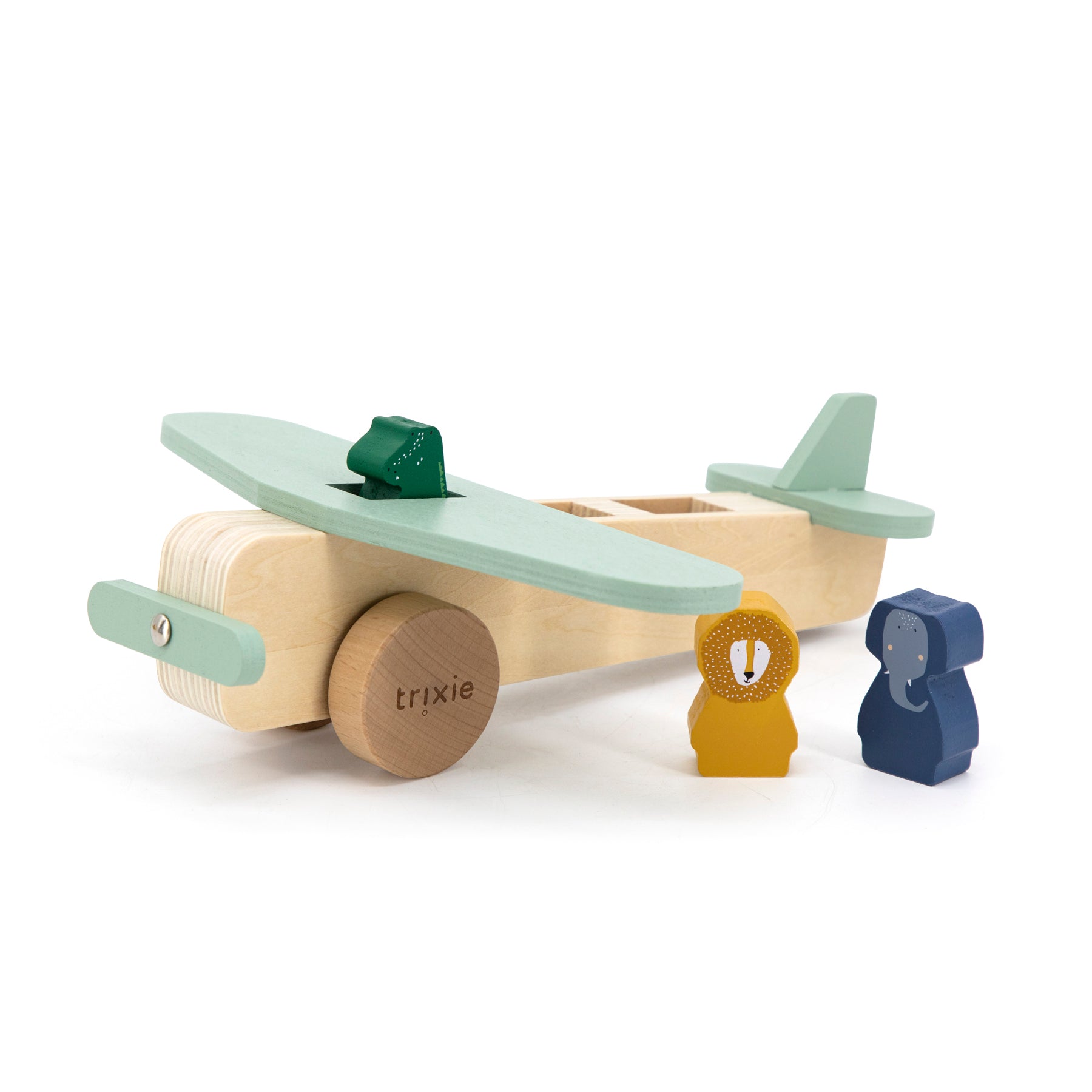 Wooden airplane with animals | Trixie