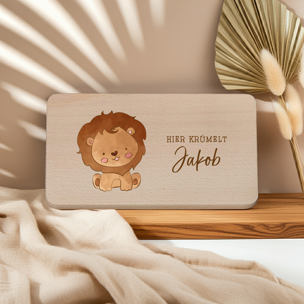 Planchette de petit-déjeuner personnalisée avec nom - Taille S | Schmatzepuffer