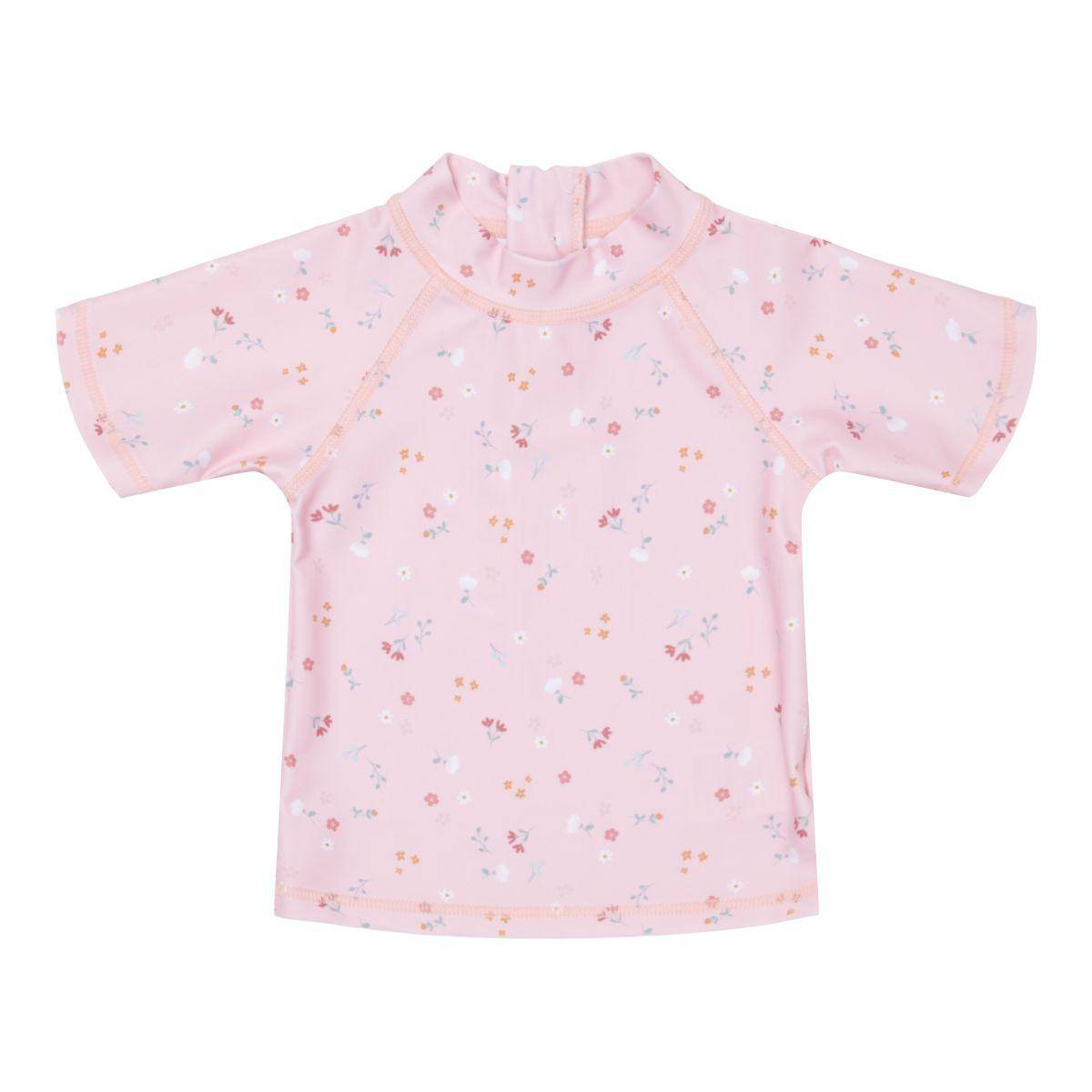 Badeshirt kurzarm Little Pink Flowers | Little Dutch