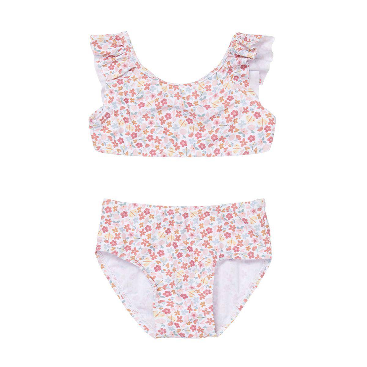 Bikini à volants, Fleurs d'été, taille 62/68 | Little Dutch