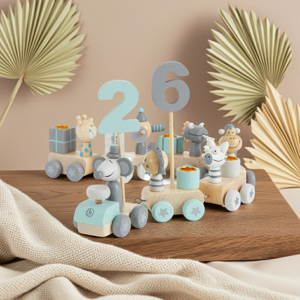 Wooden Birthday Train 0–99 Years | Schmatzepuffer