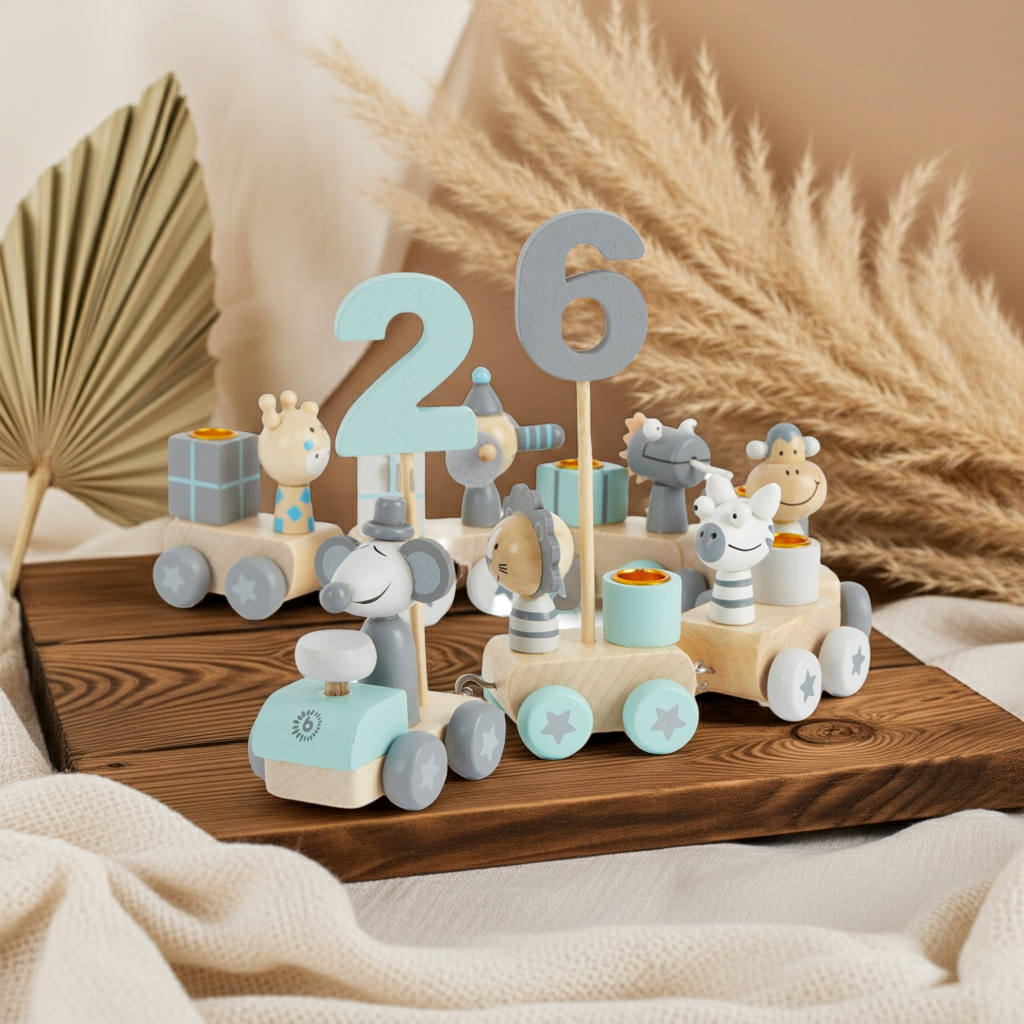 Wooden Birthday Train 0–99 Years | Schmatzepuffer