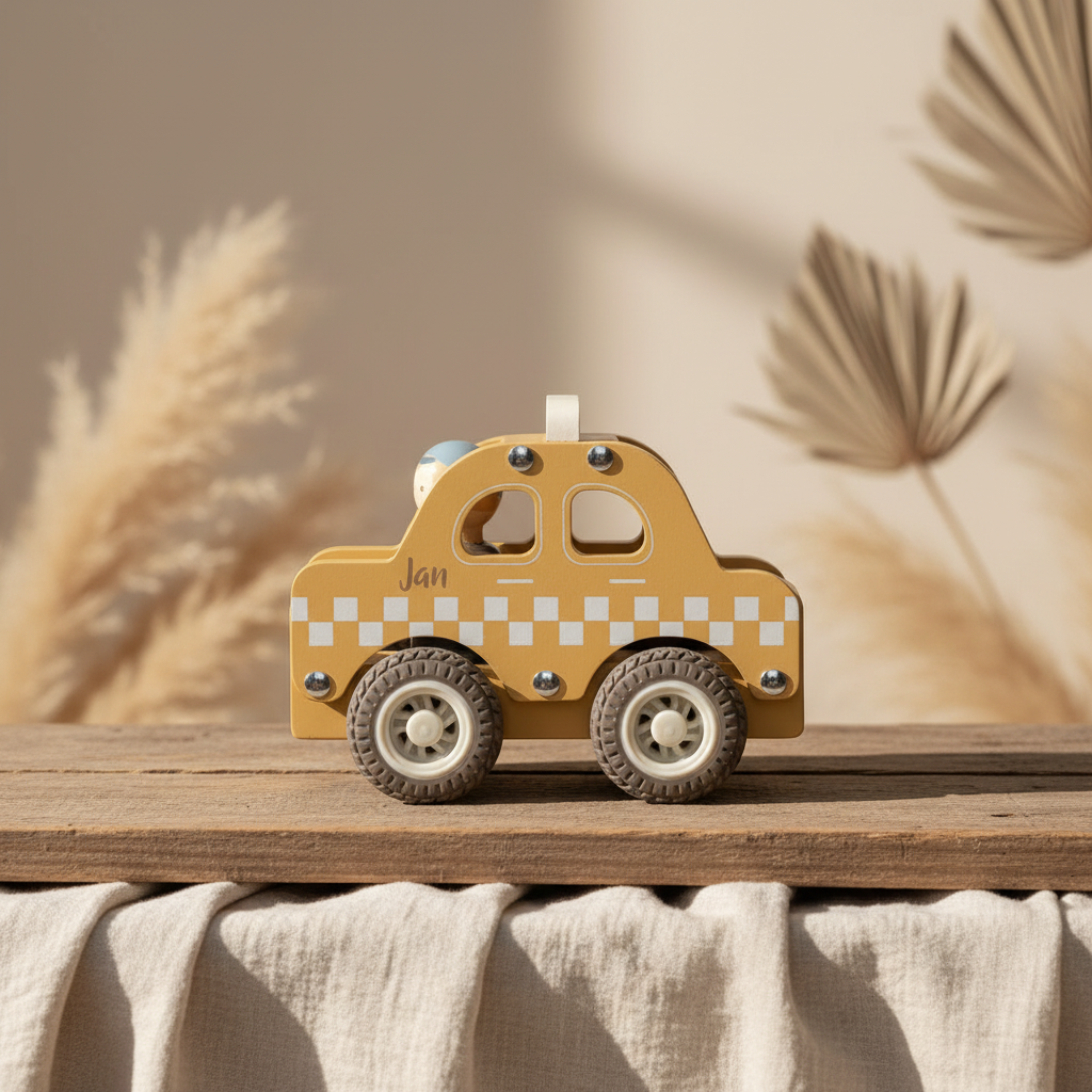 Taxi en bois pour enfants – le plaisir de jouer pour les petits explorateurs
