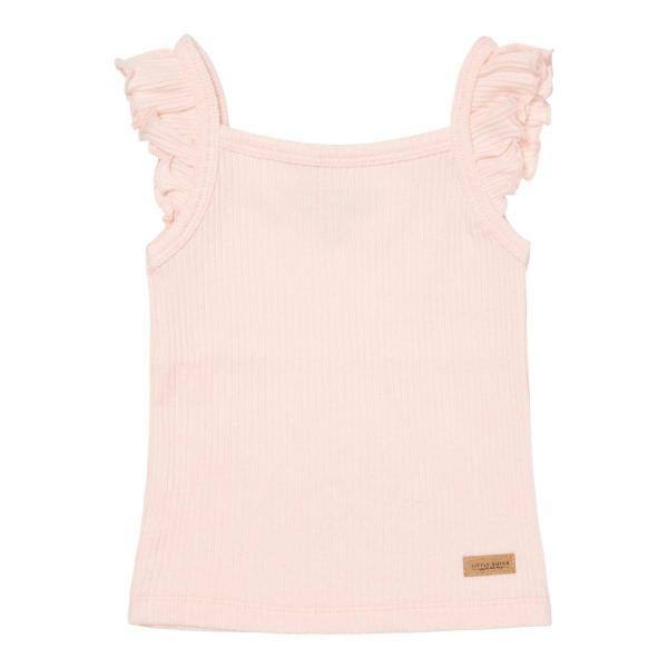 Ruffled top Flowers & Butterflies Pink | Little Dutch