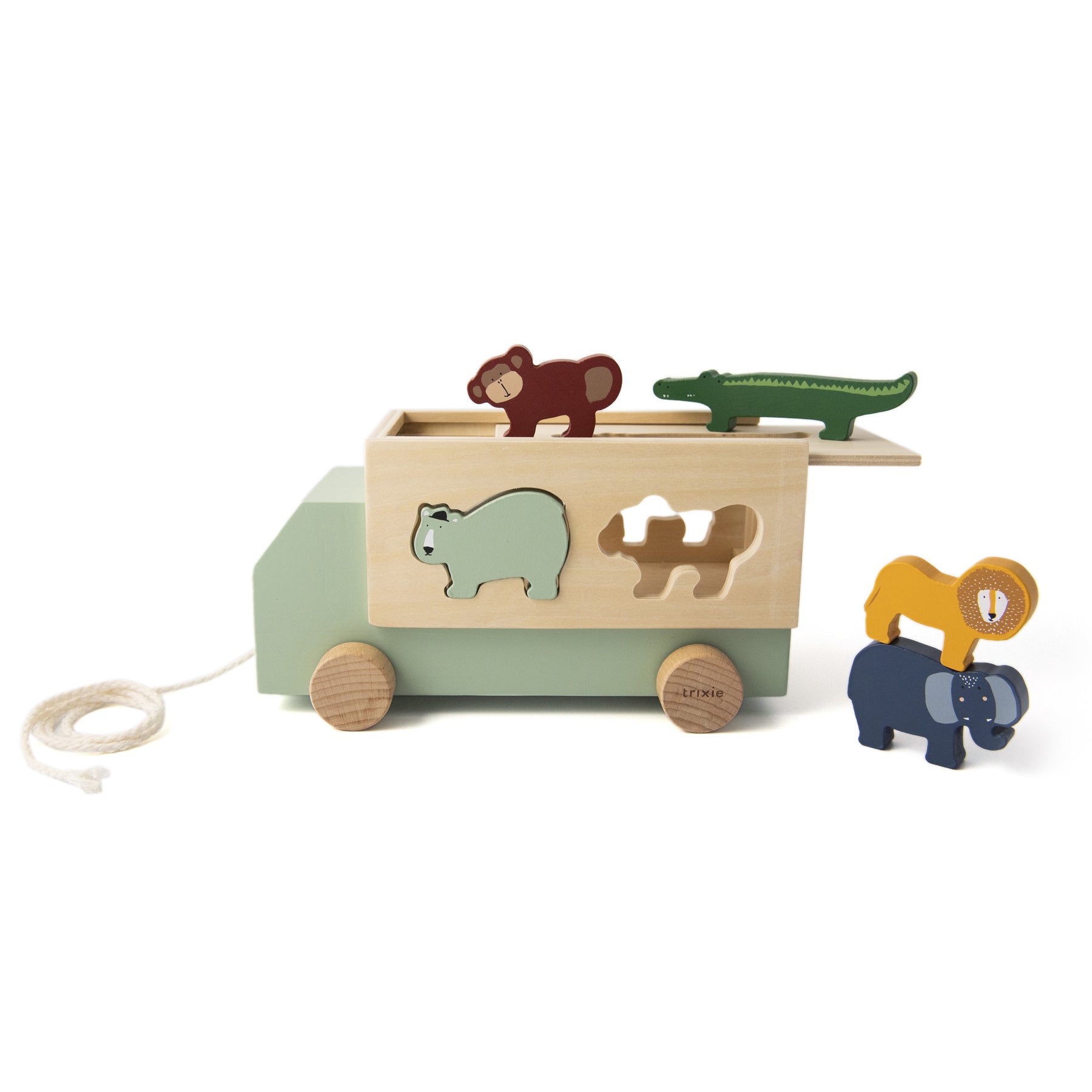 Wooden truck with animals | Trixie