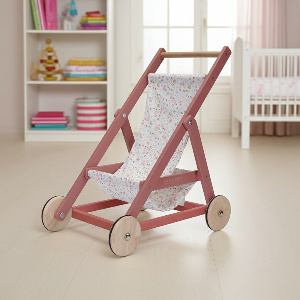 Doll buggy - Flowers & Butterflies