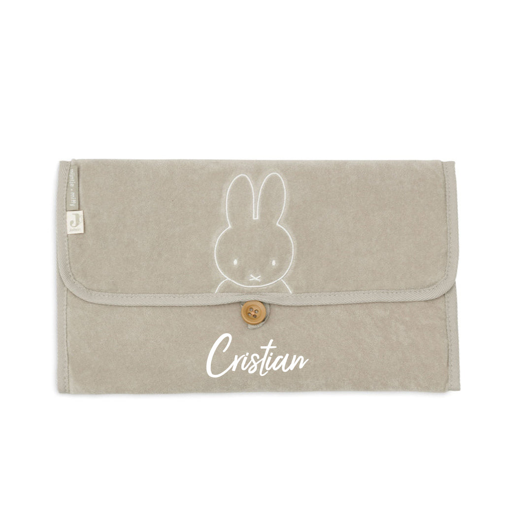 Changing mat terry cloth Miffy, olive green | Jollein