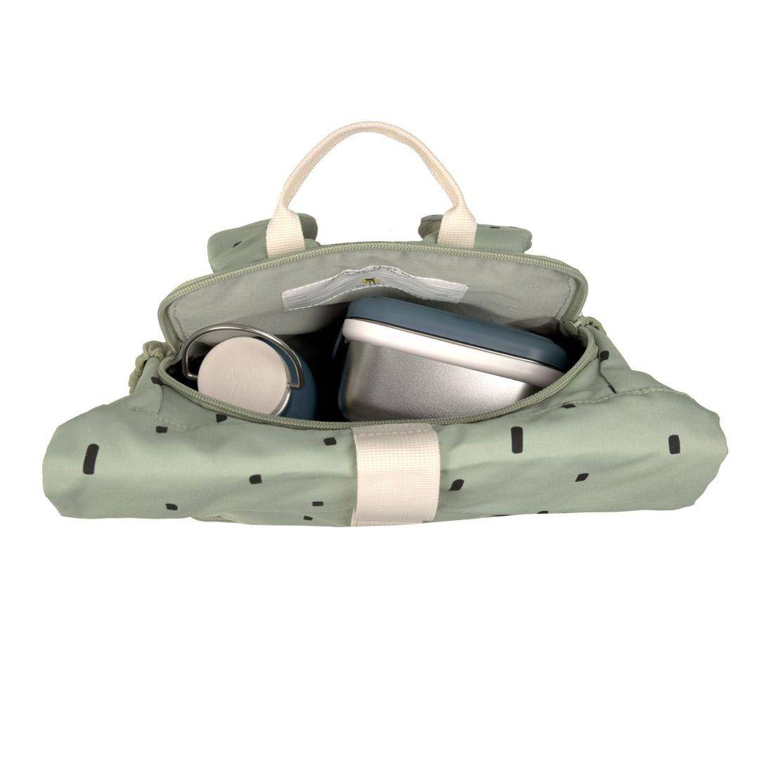 Mini Rolltop Rucksack Happy Prints Light Olive | Lässig