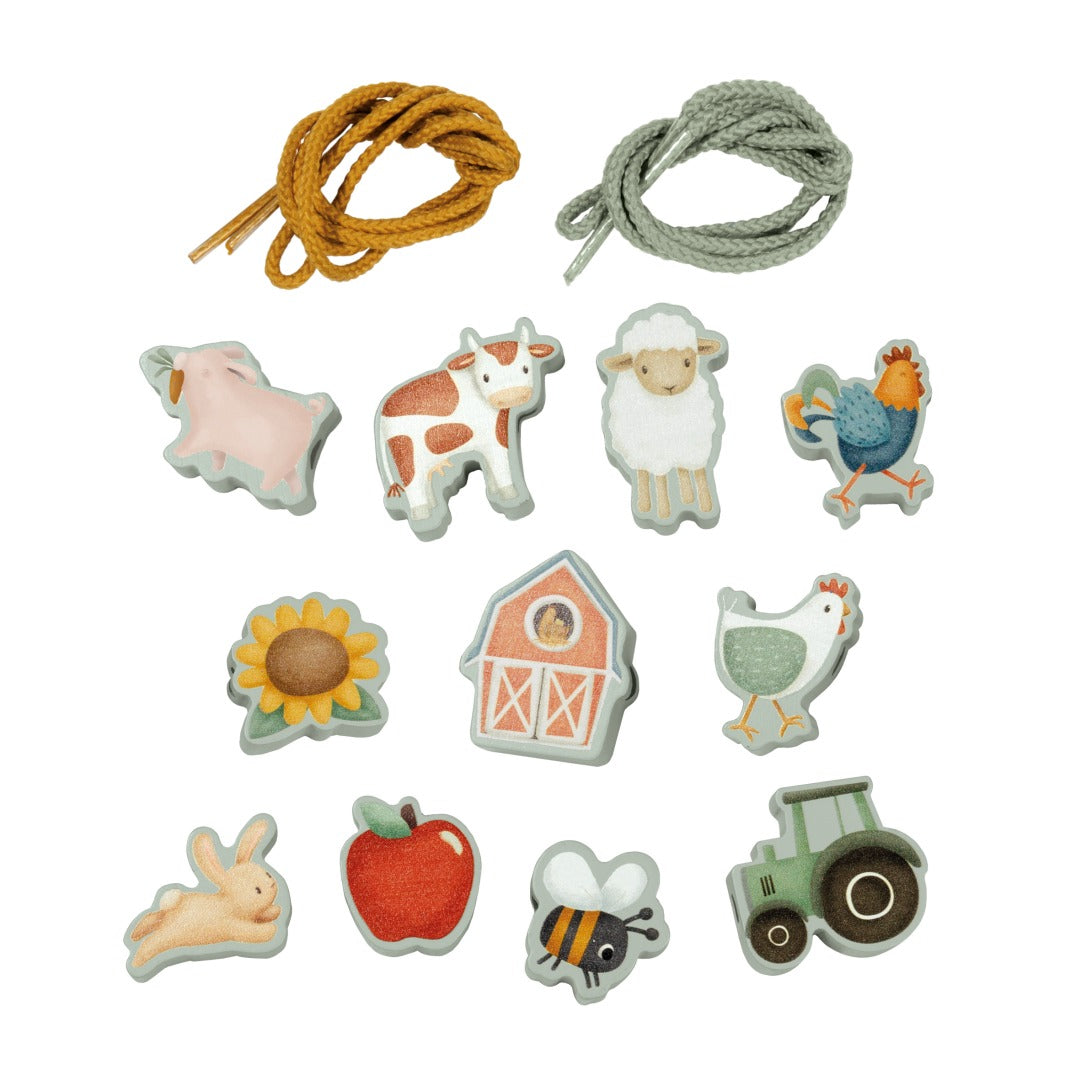 Wooden beads for threading Little Farm | Little Dutch