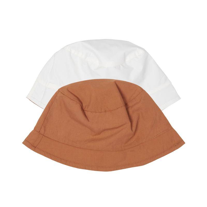 Reversible Sun Hat Orange White for Babies and Children