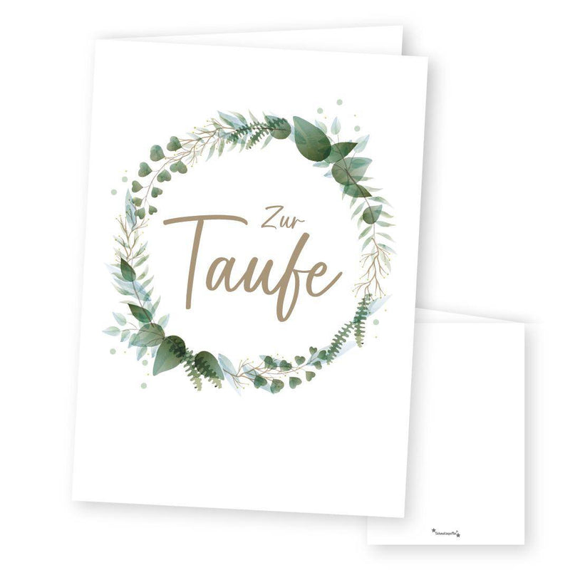 Carte de vœux pliable – Pour baptême | Schmatzepuffer