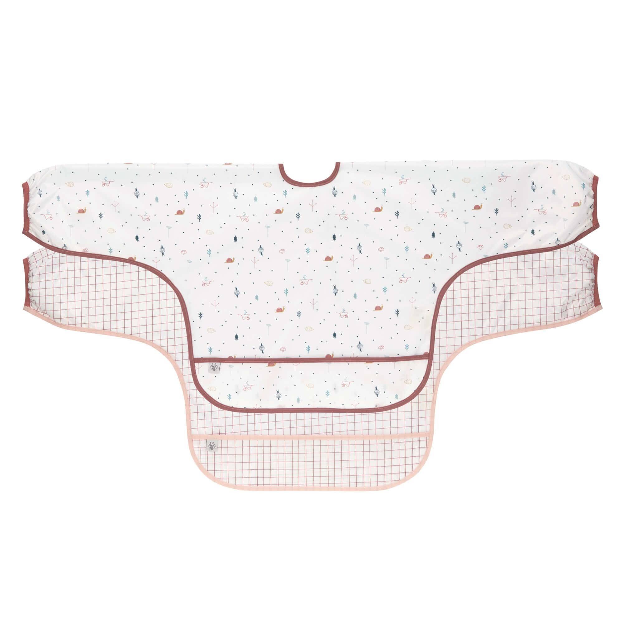 Bibs with Sleeves, Set of 2, Garden Explorer Snail | Lässig
