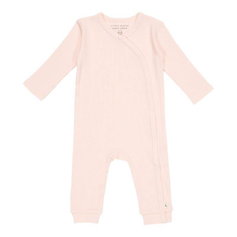 Grenouillère cache-cœur rose pour nouveau-nés et bébés
