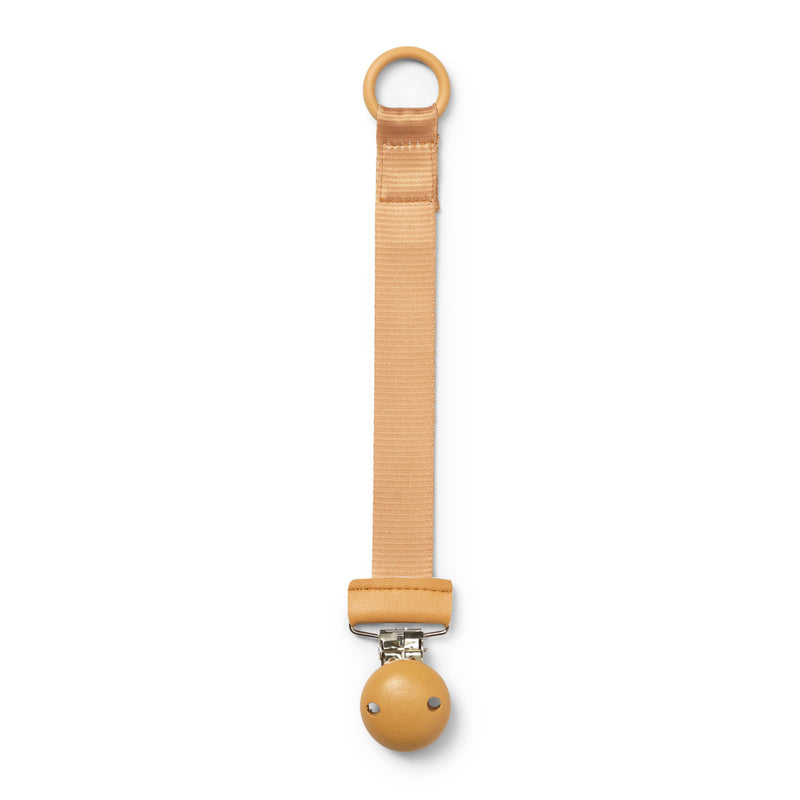 Pacifier chain with wooden detail - Gold | Elodie