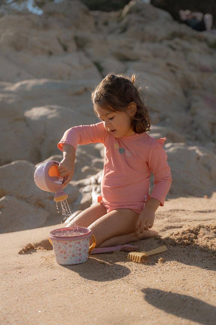 Long-sleeved swim shirt Ocean Treasures Rouge | Little Dutch