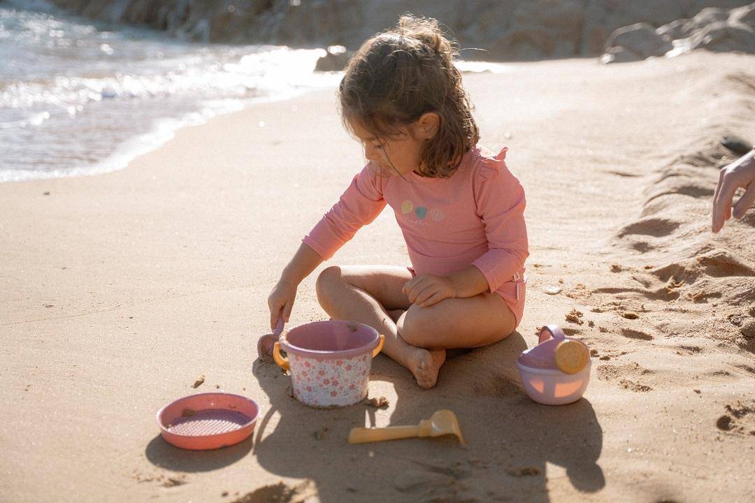 Long-sleeved swim shirt Ocean Treasures Rouge | Little Dutch