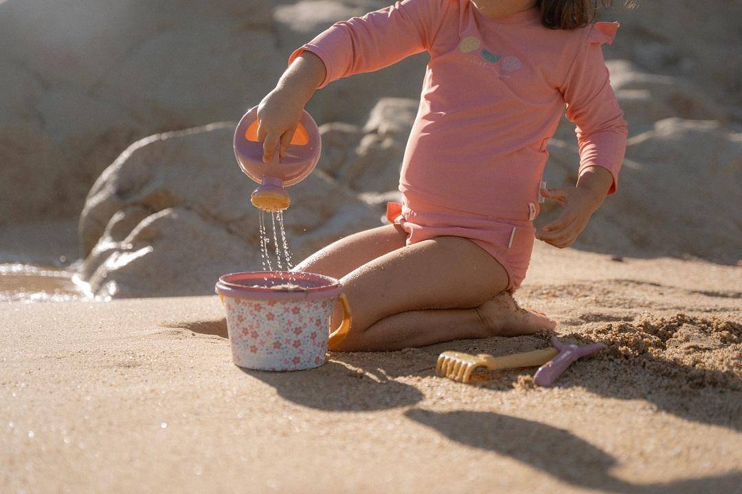 Long-sleeved swim shirt Ocean Treasures Rouge | Little Dutch