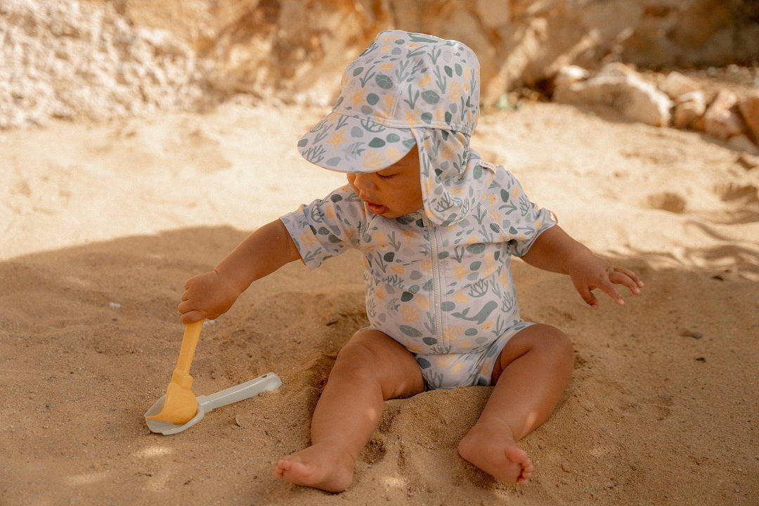 Short-sleeved swimsuit Seashells Multi-colour | Little Dutch